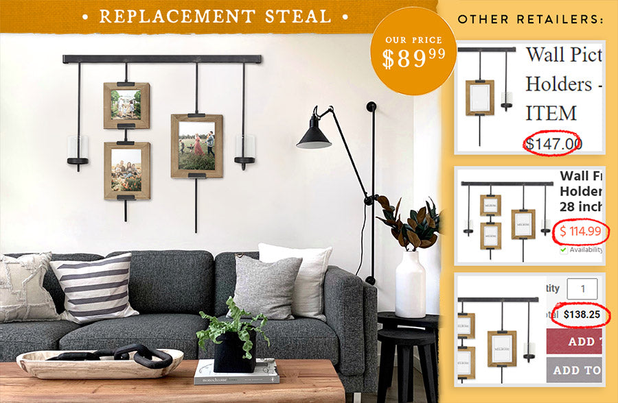 Gallery Wall Frames and Candle Holders