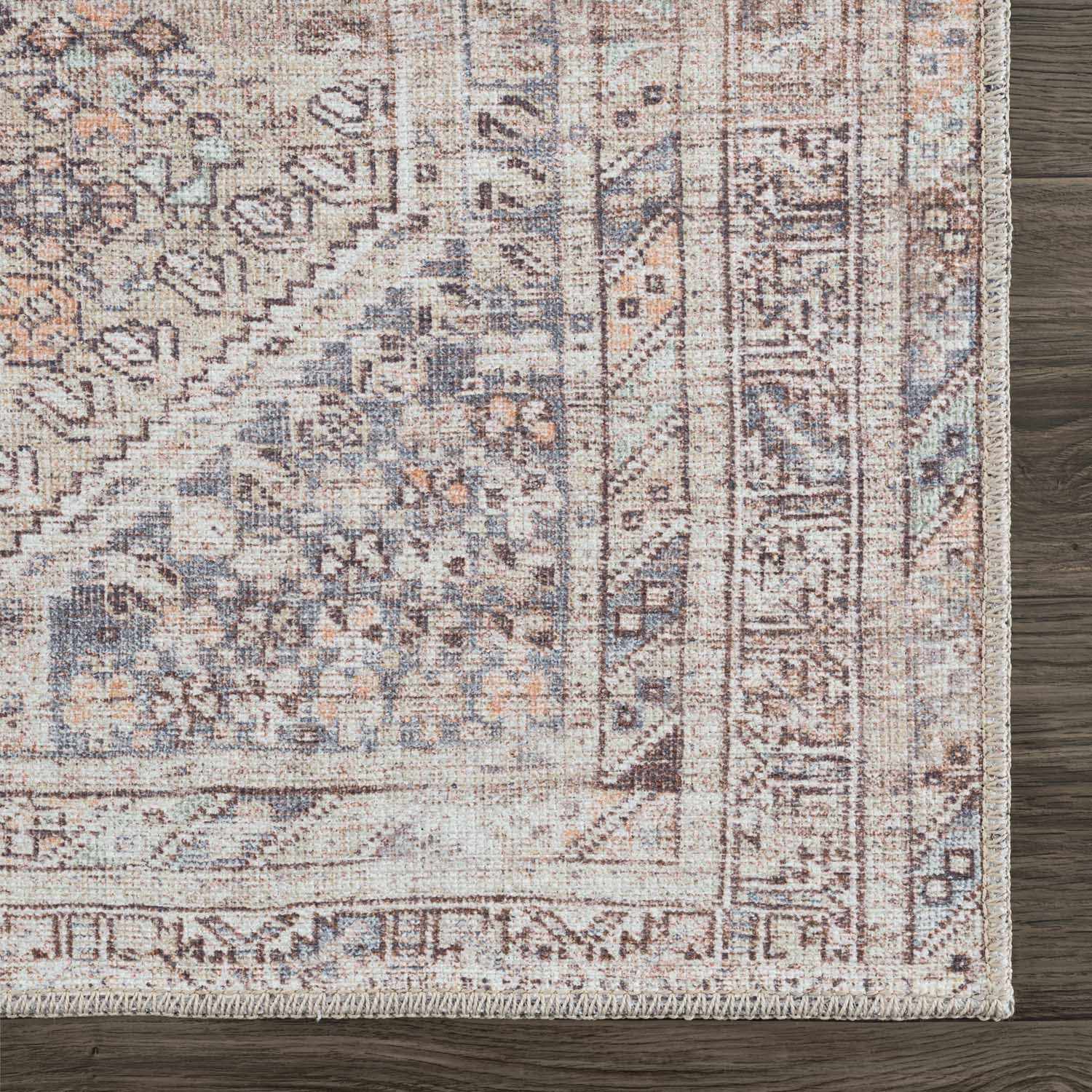 Boho Tan Washable Rug