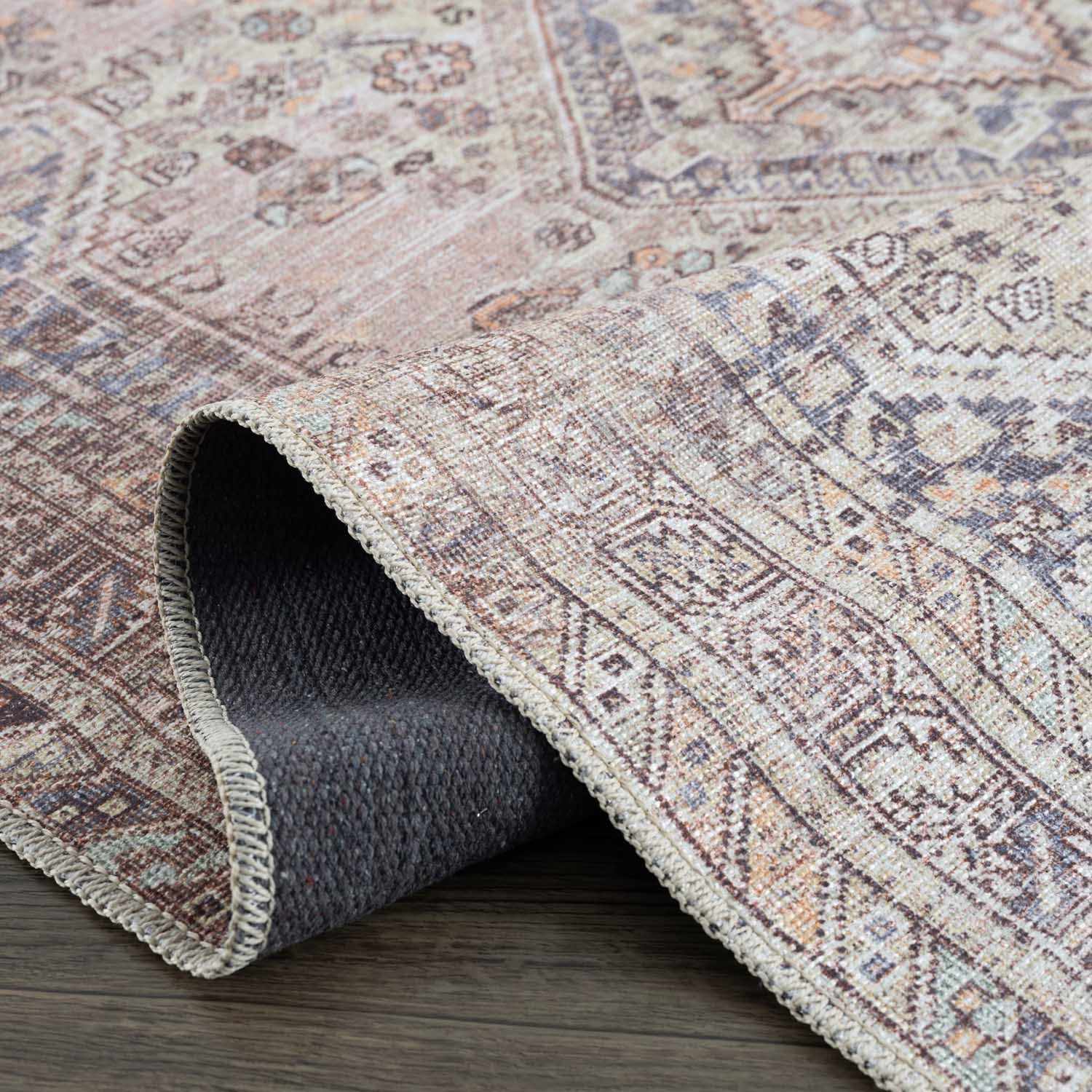 Boho Tan Washable Rug