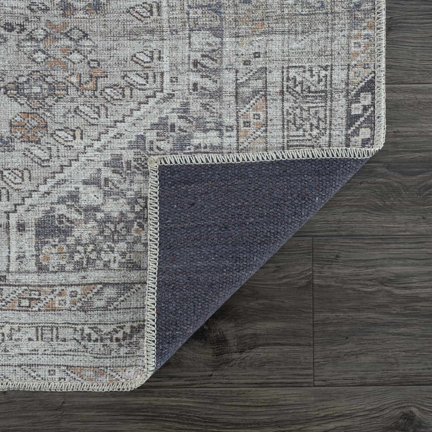 Boho Farmhouse Beige Washable Area Rug