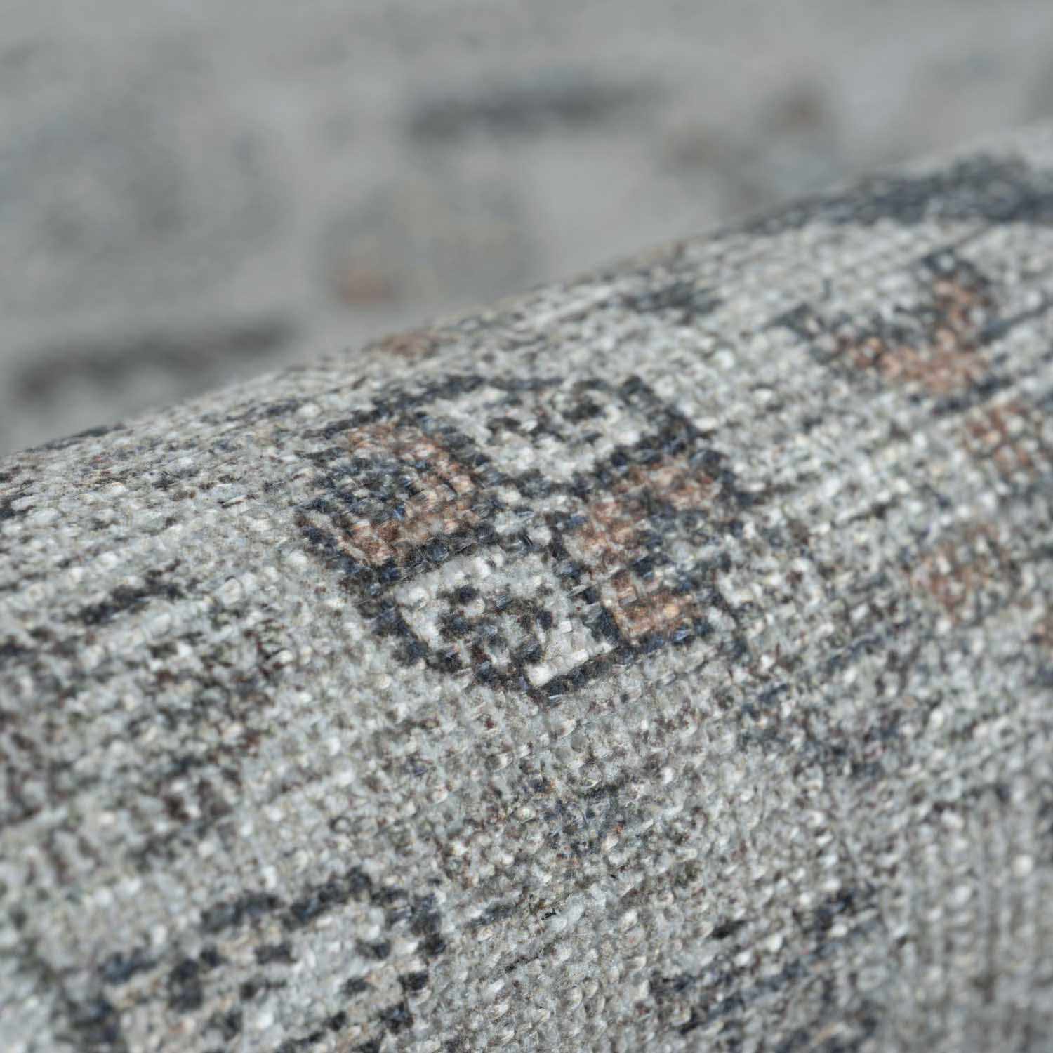 Boho Farmhouse Beige Washable Area Rug