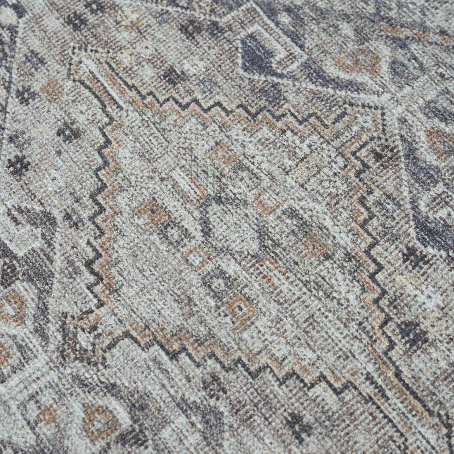 Boho Farmhouse Beige Washable Area Rug