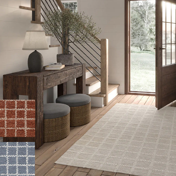 Hand Tufted Checkered Rug, Pick Your Color/Size