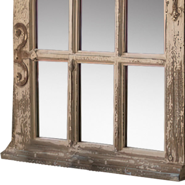 Rustic Window Arched Mirrors, Set of Two