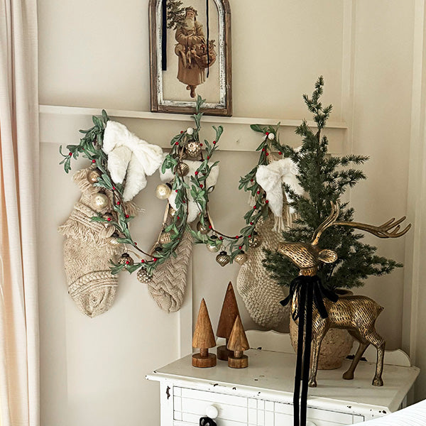 Faux Mistletoe Christmas Garland