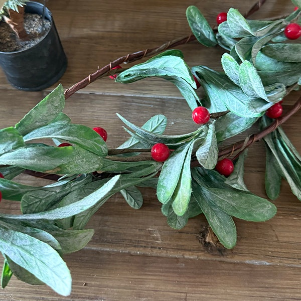 Faux Mistletoe Christmas Garland