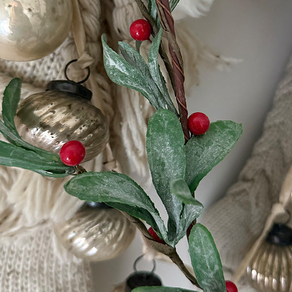 Faux Mistletoe Christmas Garland