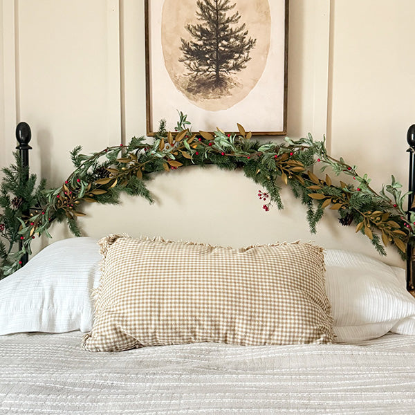 Faux Mistletoe Christmas Garland