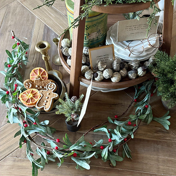 Faux Mistletoe Christmas Garland