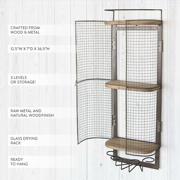 3 Tier Wine Bar Wall Cabinet