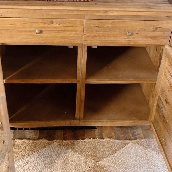 Old Pine Baker's Rack with Cabinet