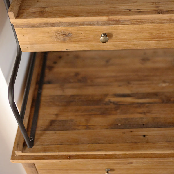 Old Pine Baker's Rack with Cabinet