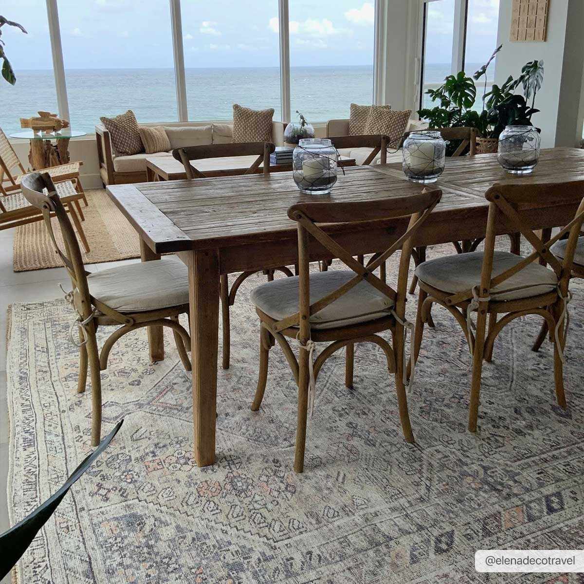 Boho Tan Washable Rug