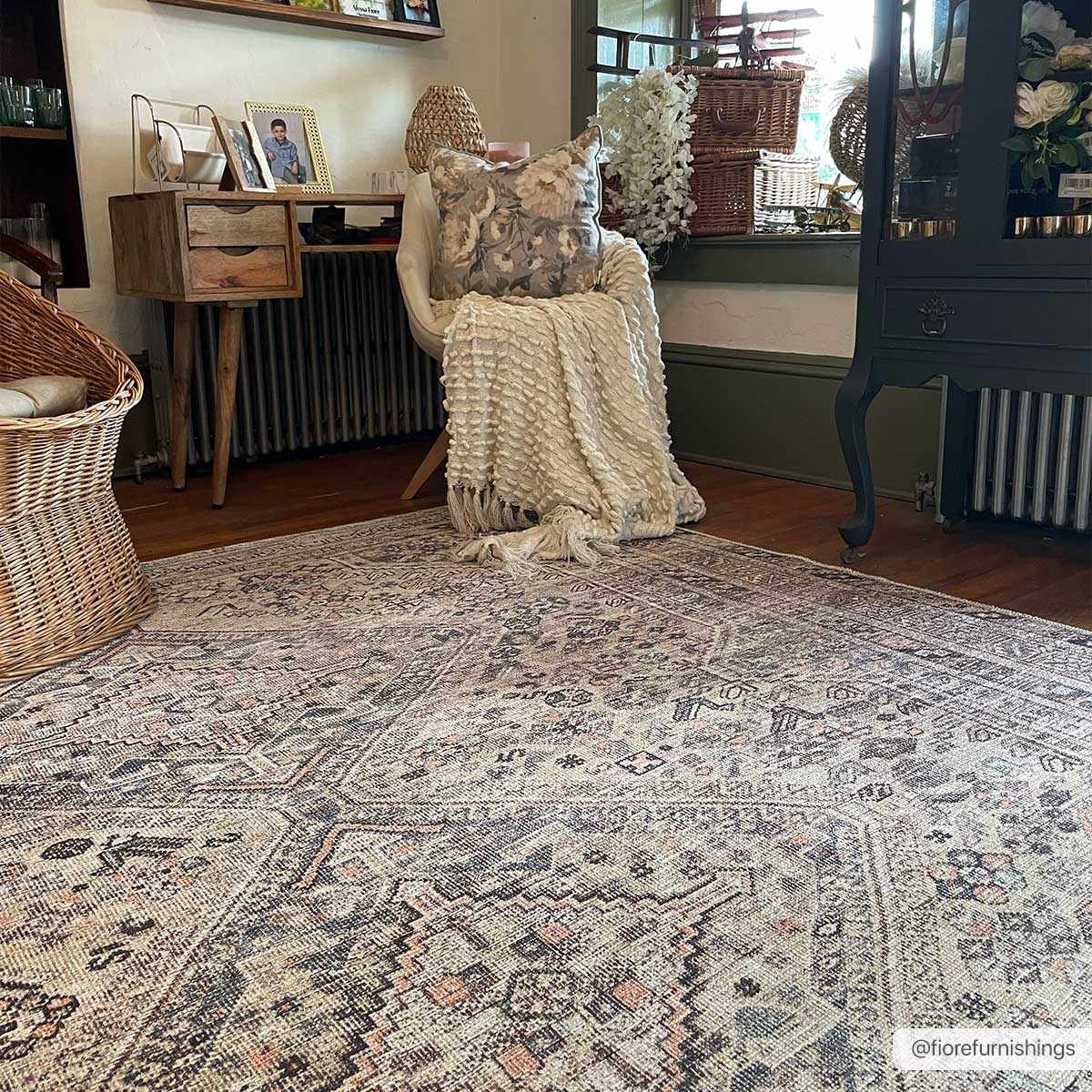 Boho Tan Washable Rug