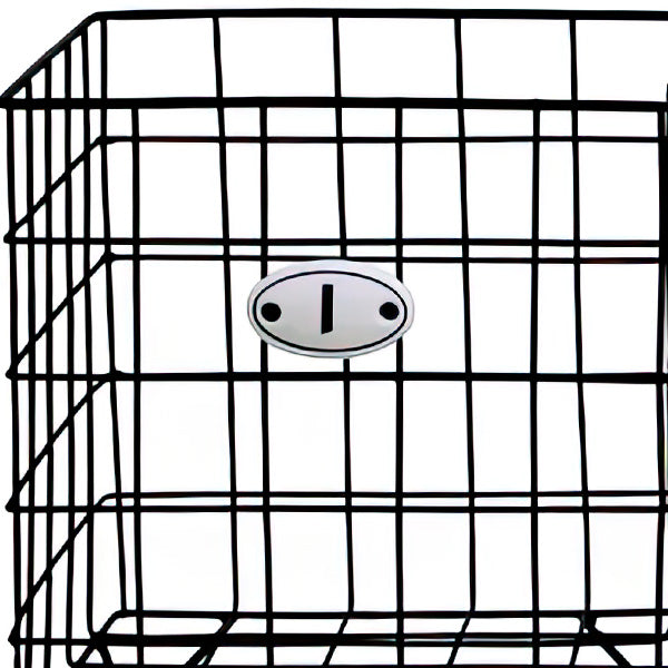 Labeled Black Wire Metal Storage Baskets, Set of Three