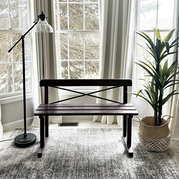 Antique Inspired Wooden Dining Bench