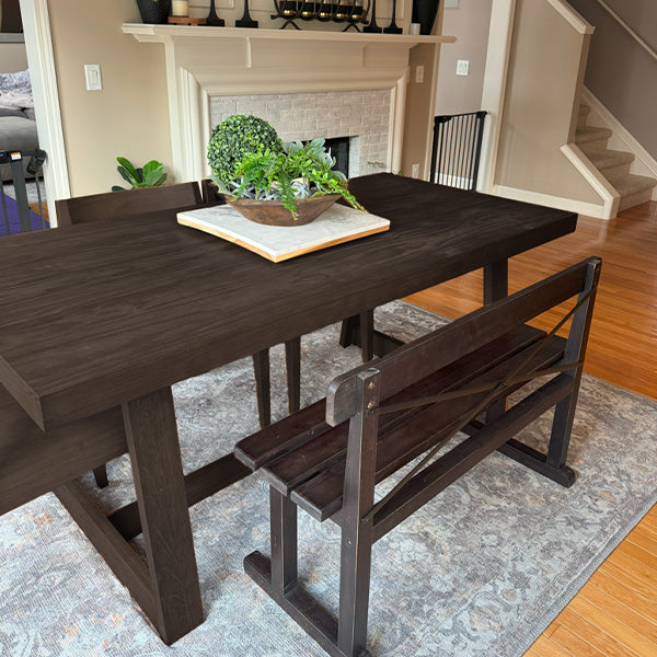 Antique Inspired Wooden Dining Bench