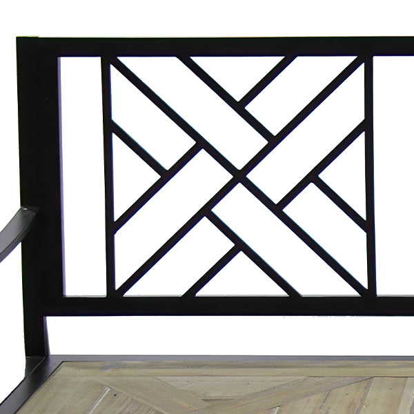 46 Inch Avalon Wood and Metal Bench