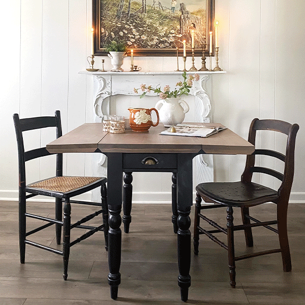 19th Century Inspired Farmhouse Leaf Dining Table