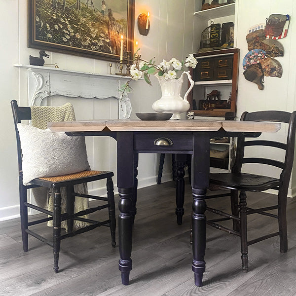 19th Century Inspired Farmhouse Leaf Dining Table
