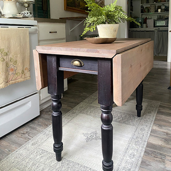 19th Century Inspired Farmhouse Leaf Dining Table