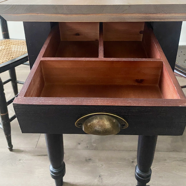 19th Century Inspired Farmhouse Leaf Dining Table