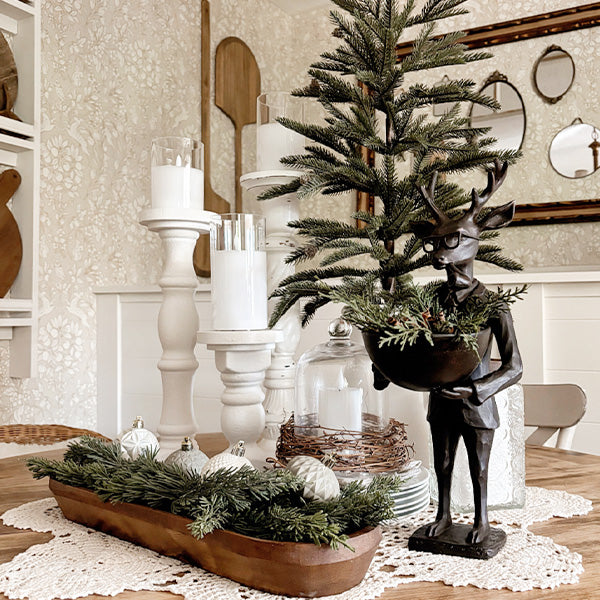 Bronze Reindeer Bowl