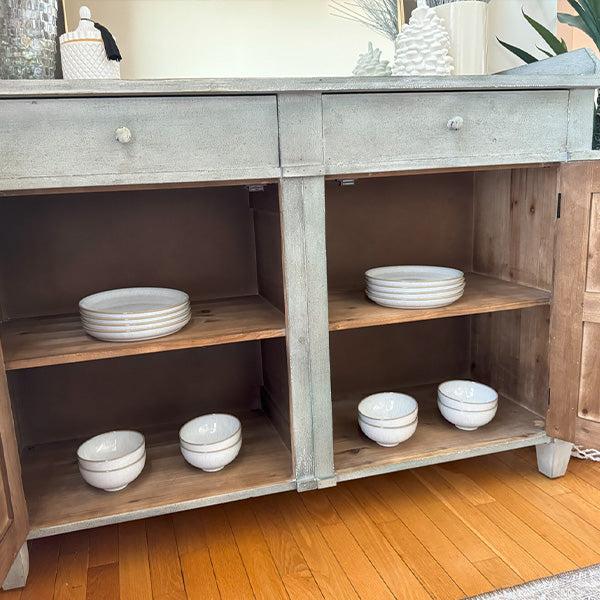 Antique Inspired Butler's Buffet Cabinet with Drawers