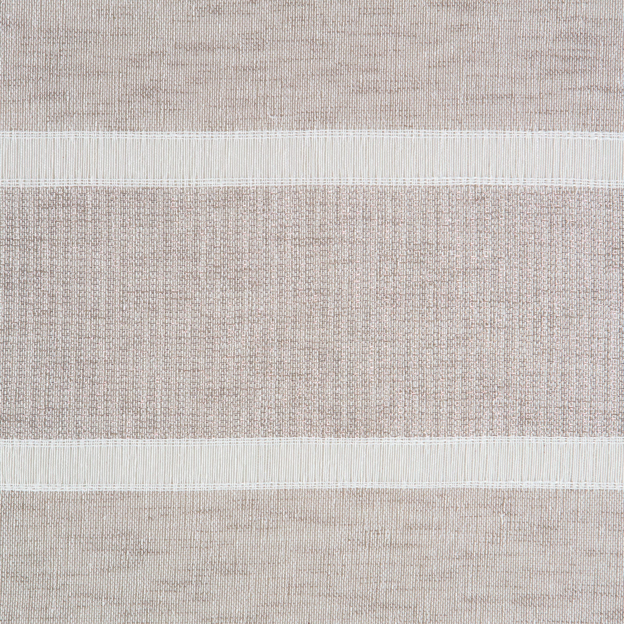 Shimmer Stripe Faux Linen Sheer Grommet Curtains-Tolkye