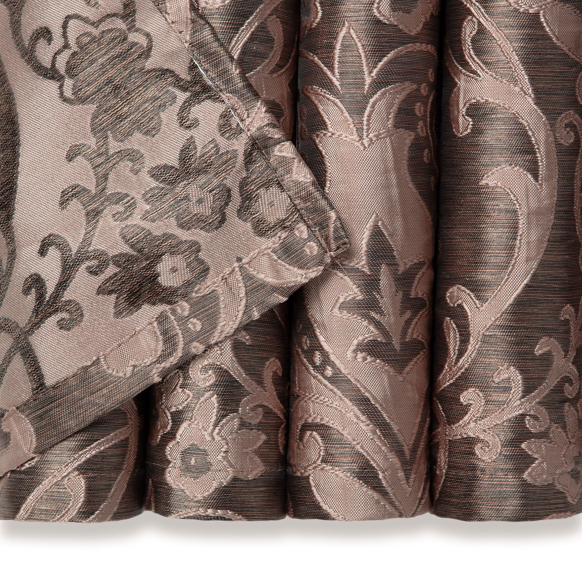 Damask Jacquard Grommet Curtains-Tolkye