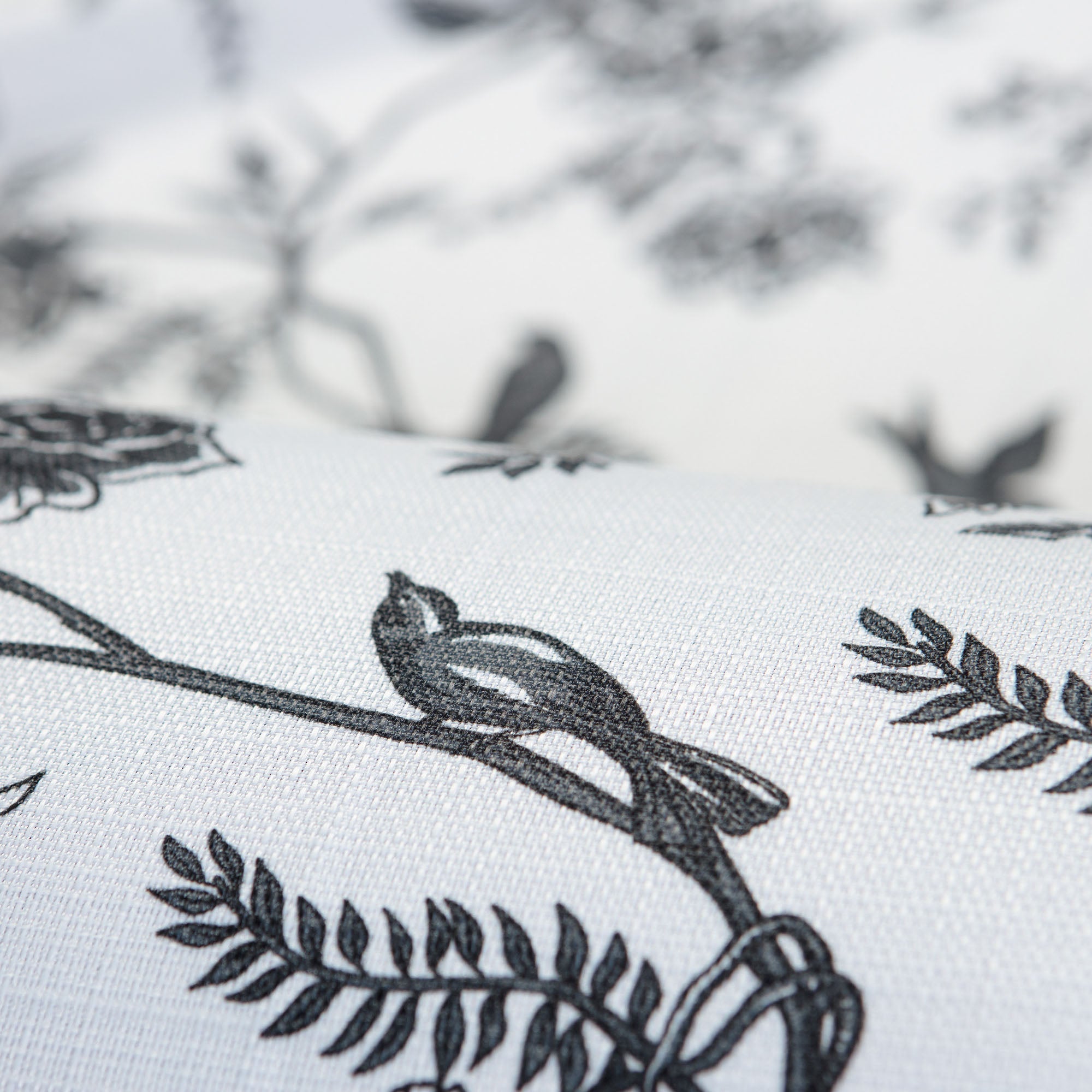 Faux Linen Toile Room Darkening Curtains-Tolkye