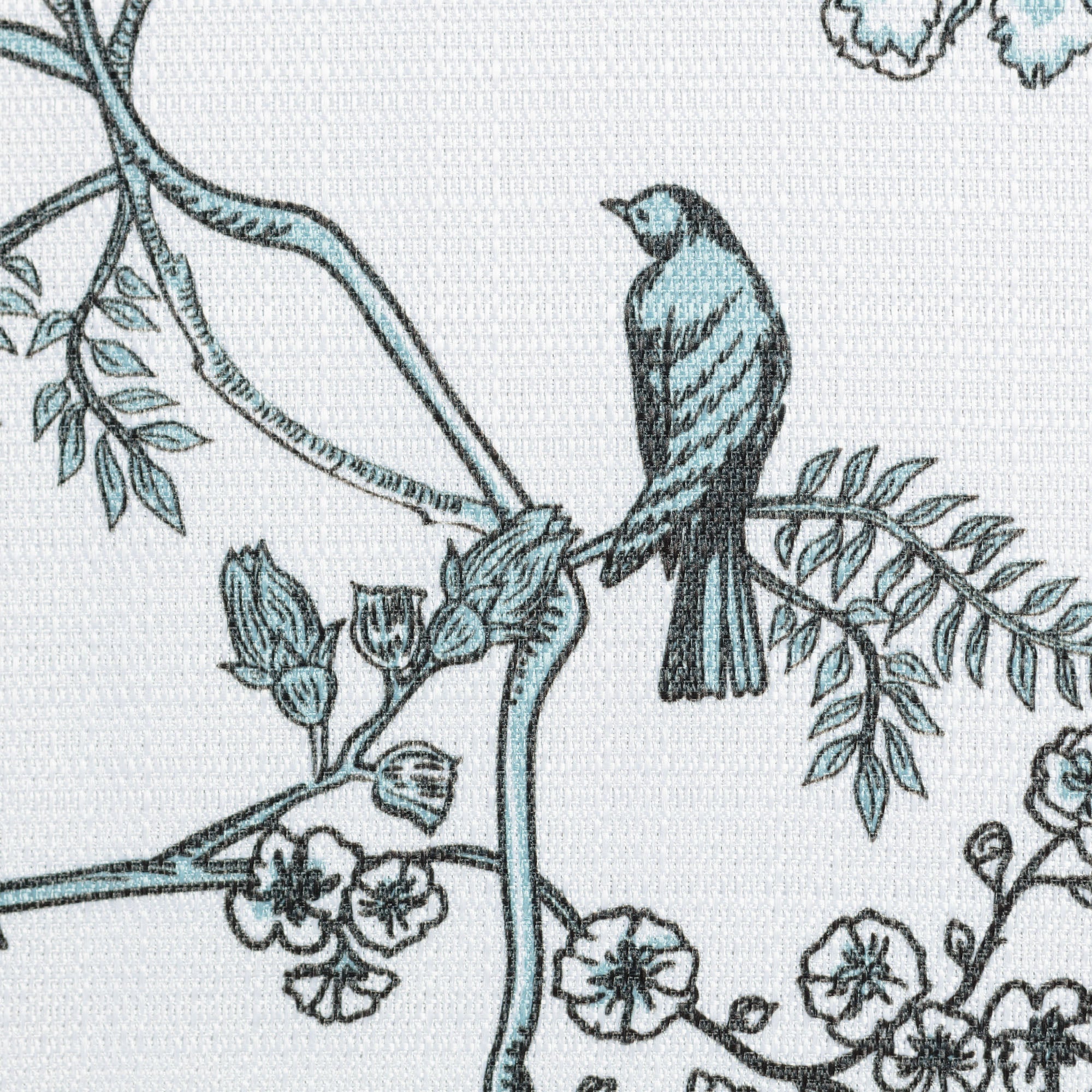 Faux Linen Toile Room Darkening Curtains-Tolkye