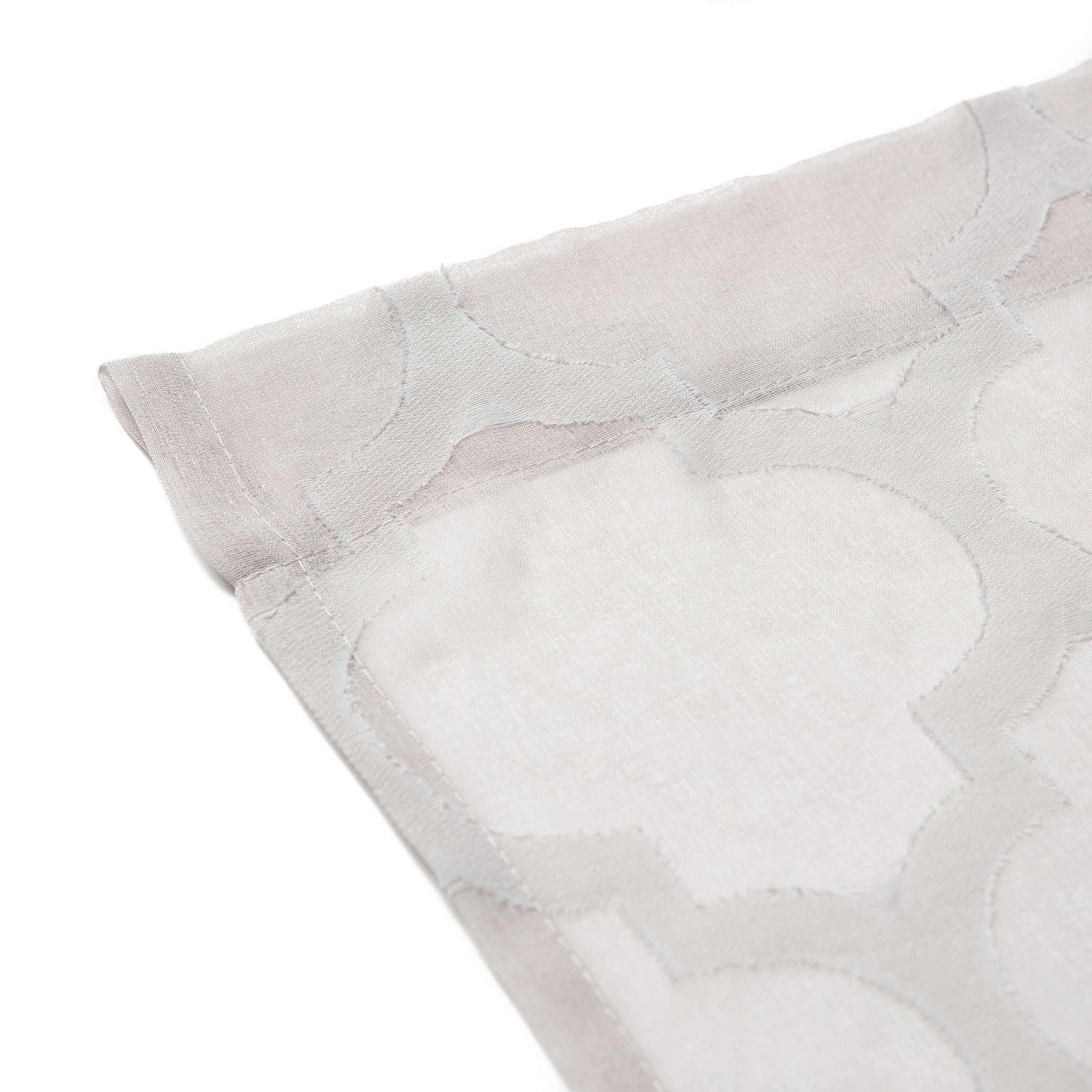 Quatrefoil Voile Sheer Rod Pocket Curtains-Tolkye