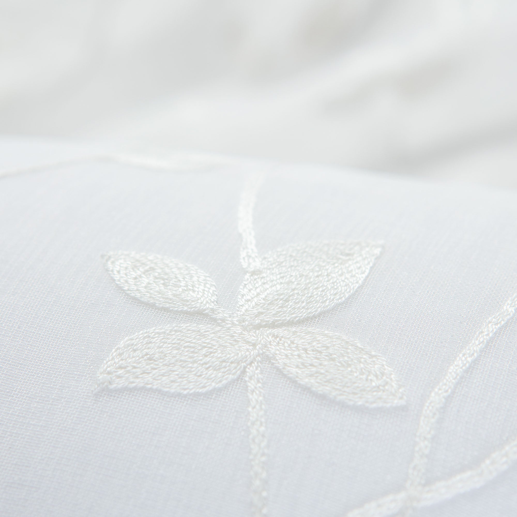 Embroidered Vine Sheer Rod Pocket Curtains-Tolkye