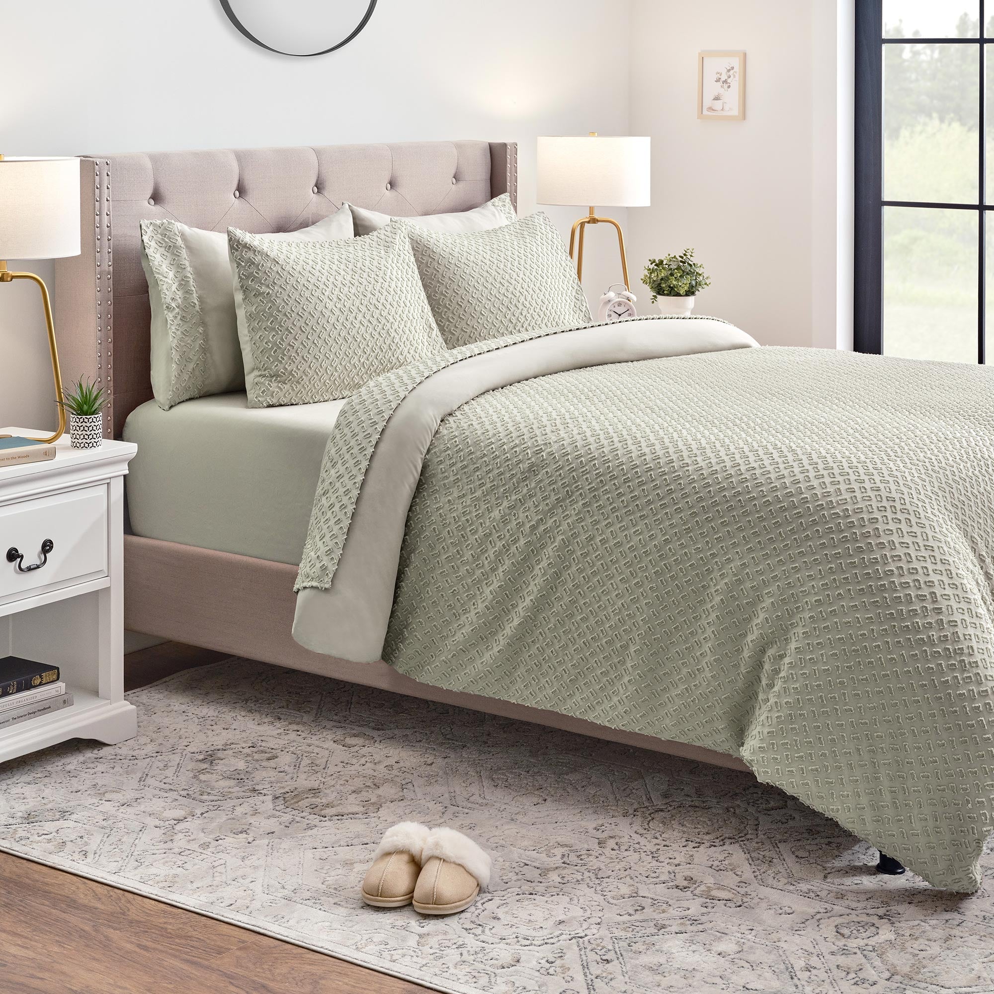 Clipped Microfiber Duvet Cover Set-Tolkye