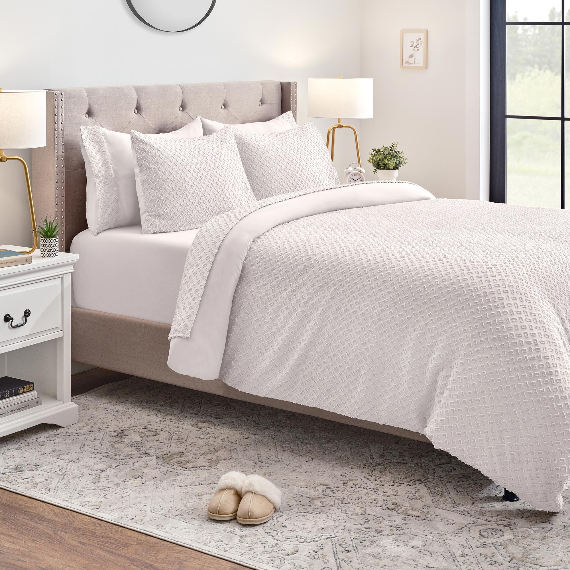 Clipped Microfiber Duvet Cover Set-Tolkye