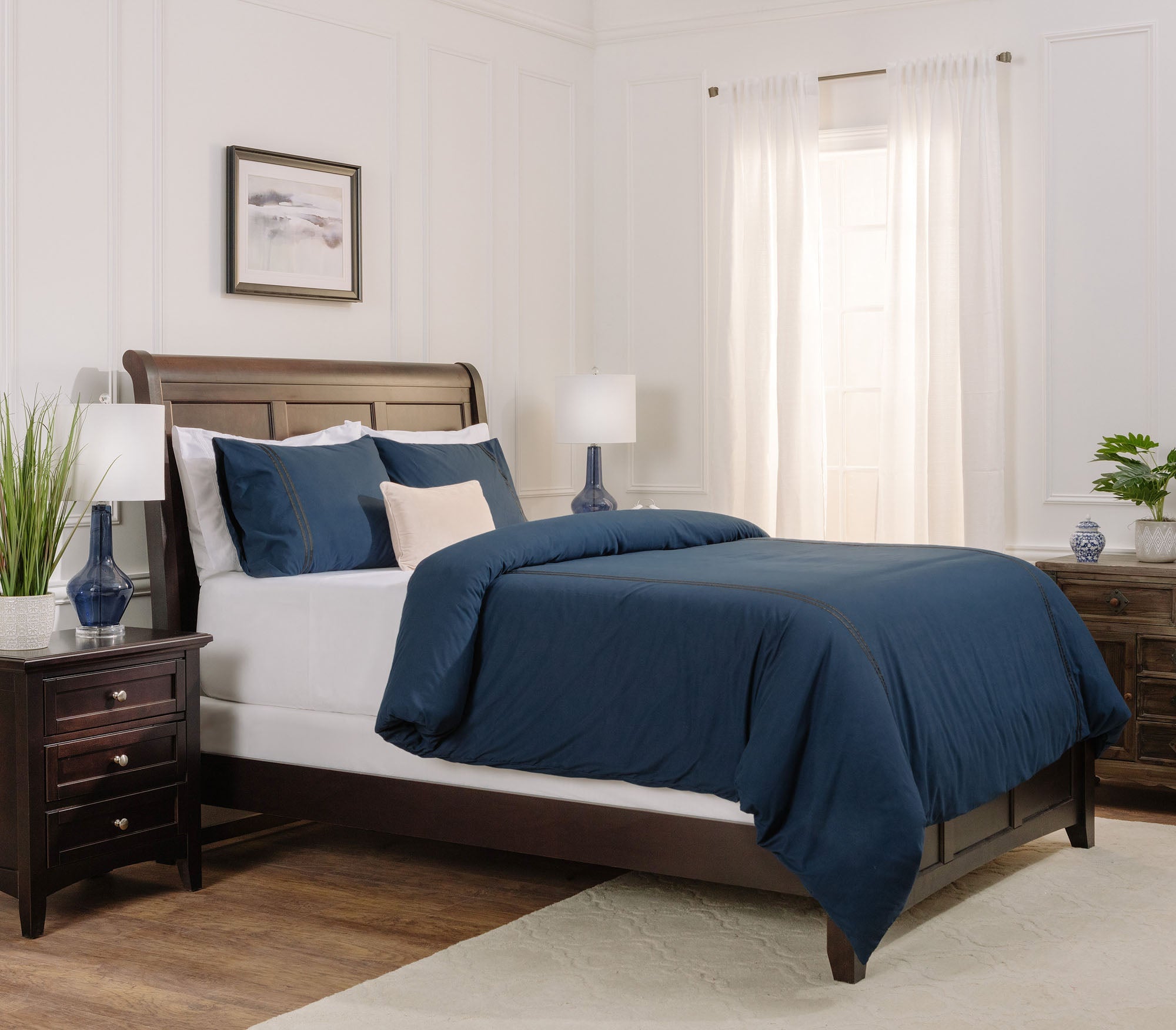 Bordered Ribbon Duvet Cover Set-Tolkye