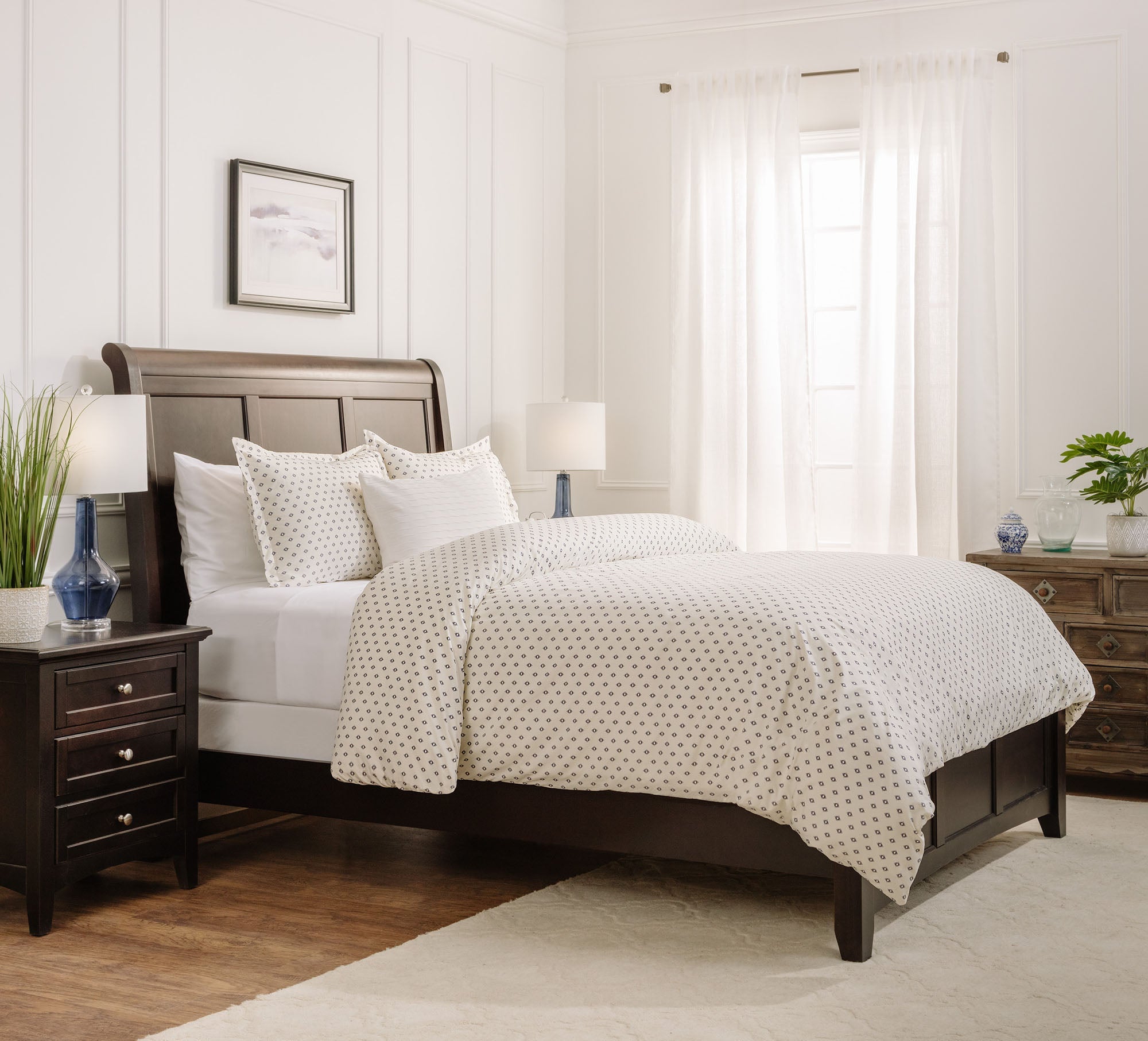 Mini Diamond Off White Duvet Cover Set