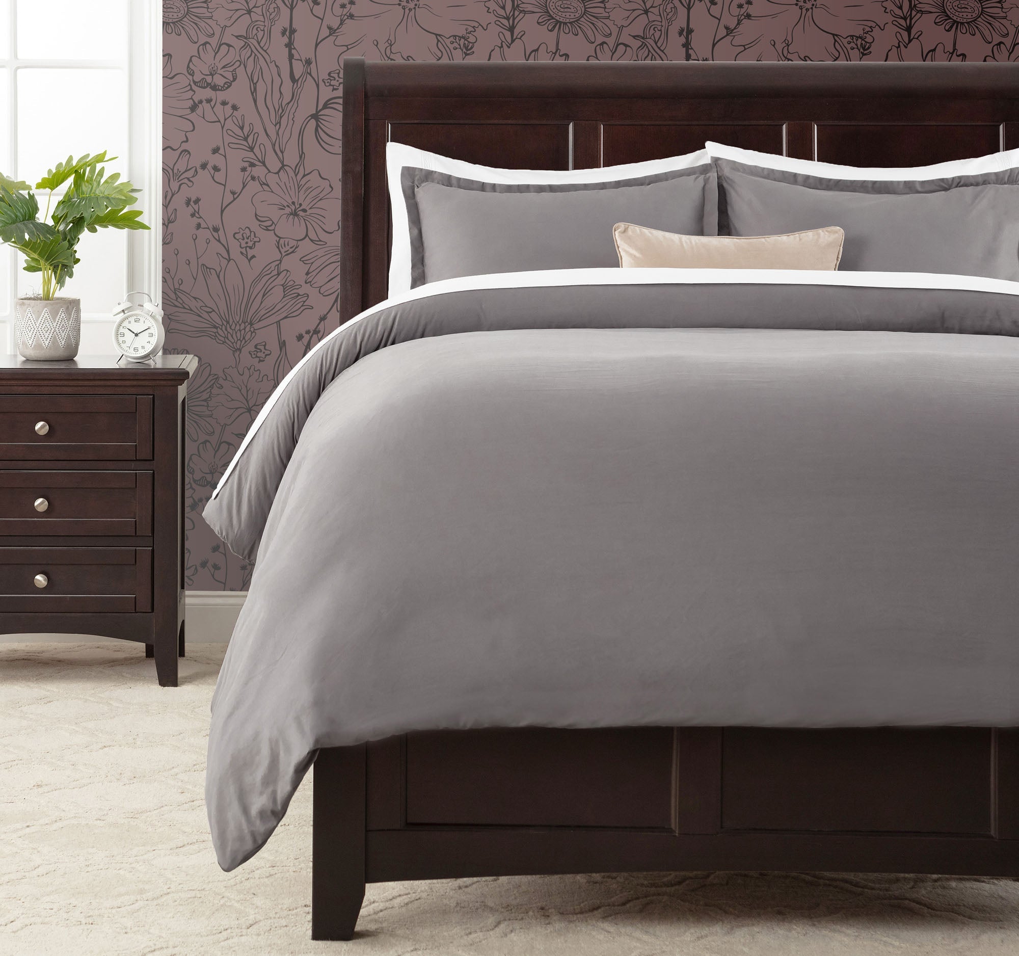 Solid Duvet Cover Set-Tolkye