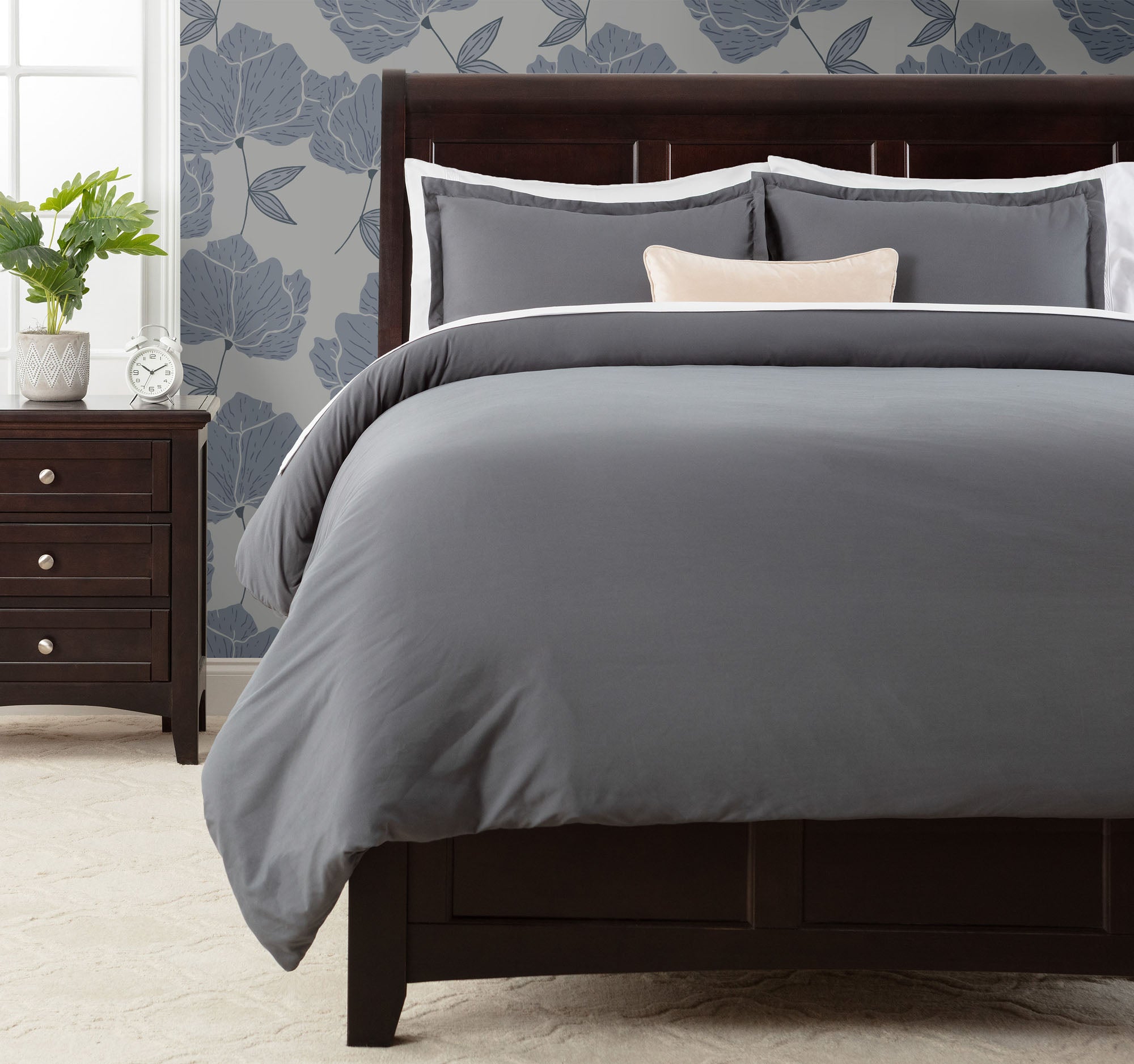 Solid Duvet Cover Set-Tolkye