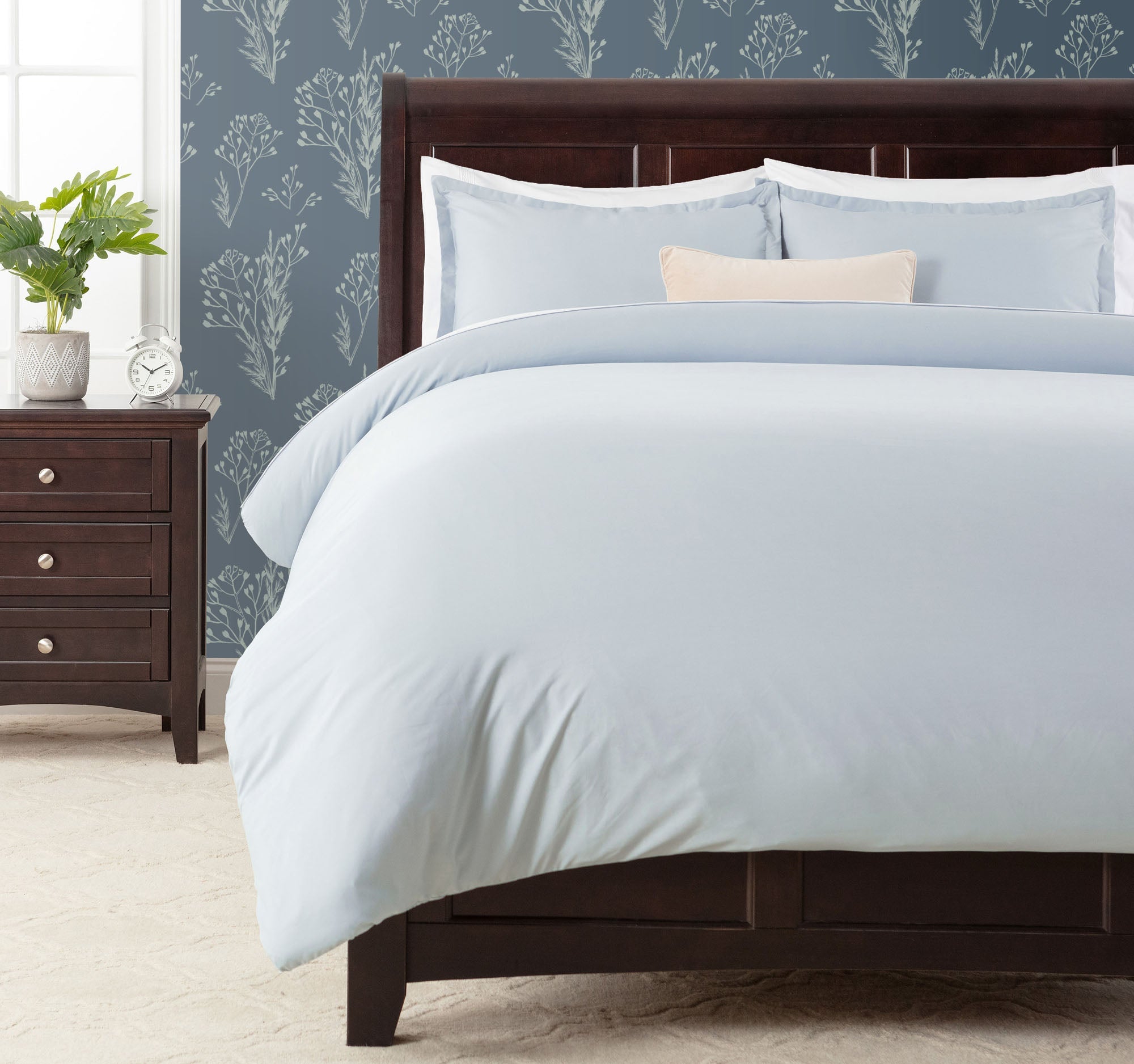 Solid Duvet Cover Set-Tolkye