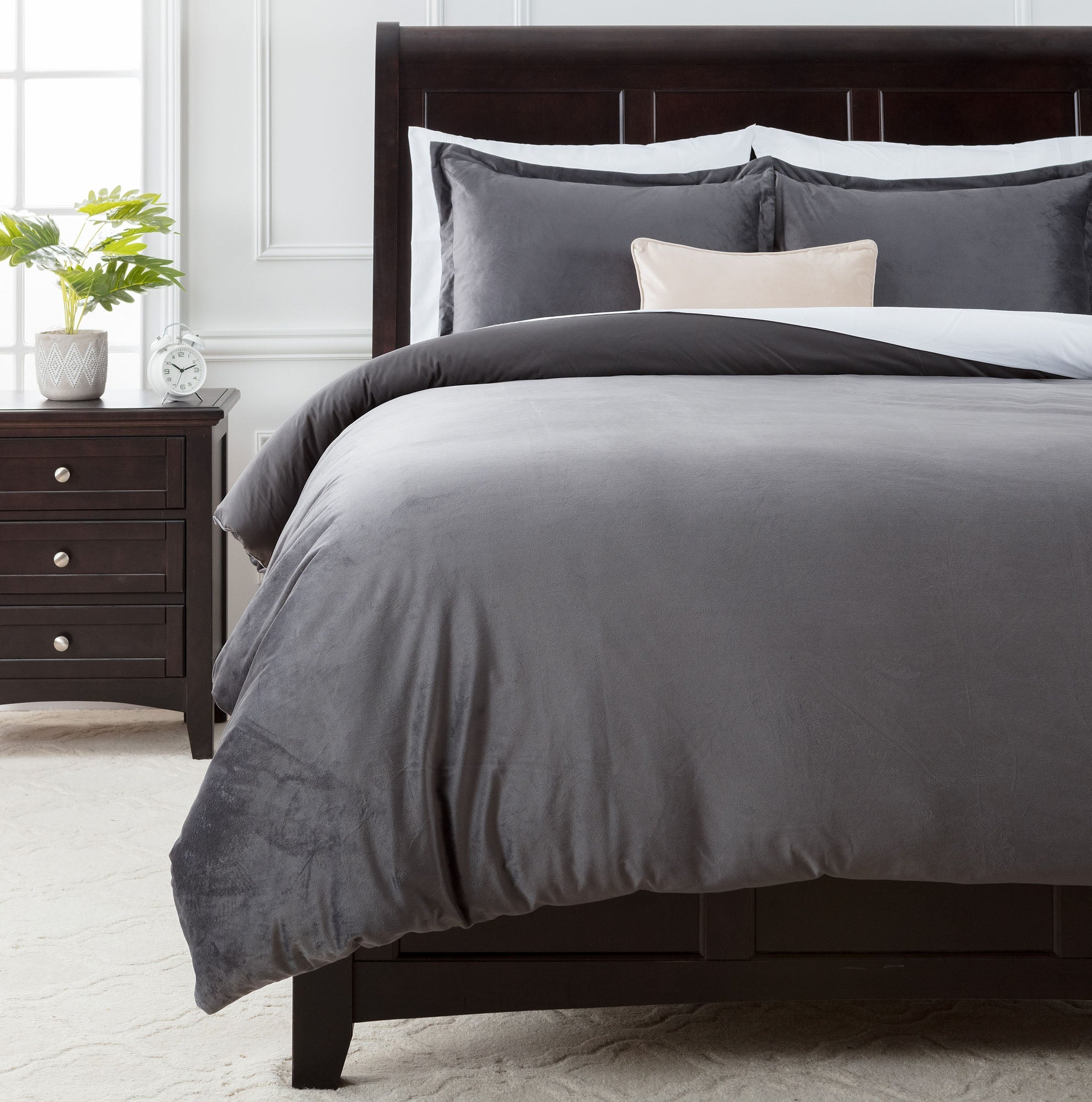 Velour Velvet Duvet Cover Set-Tolkye