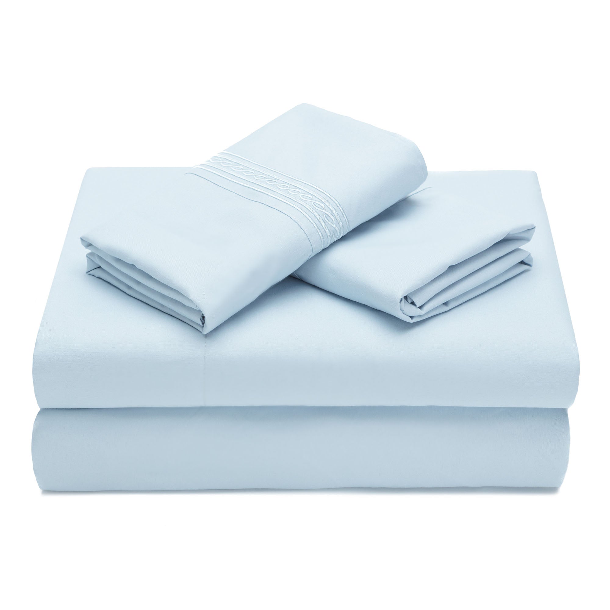 Solid Embroidered Sheets Set-Tolkye
