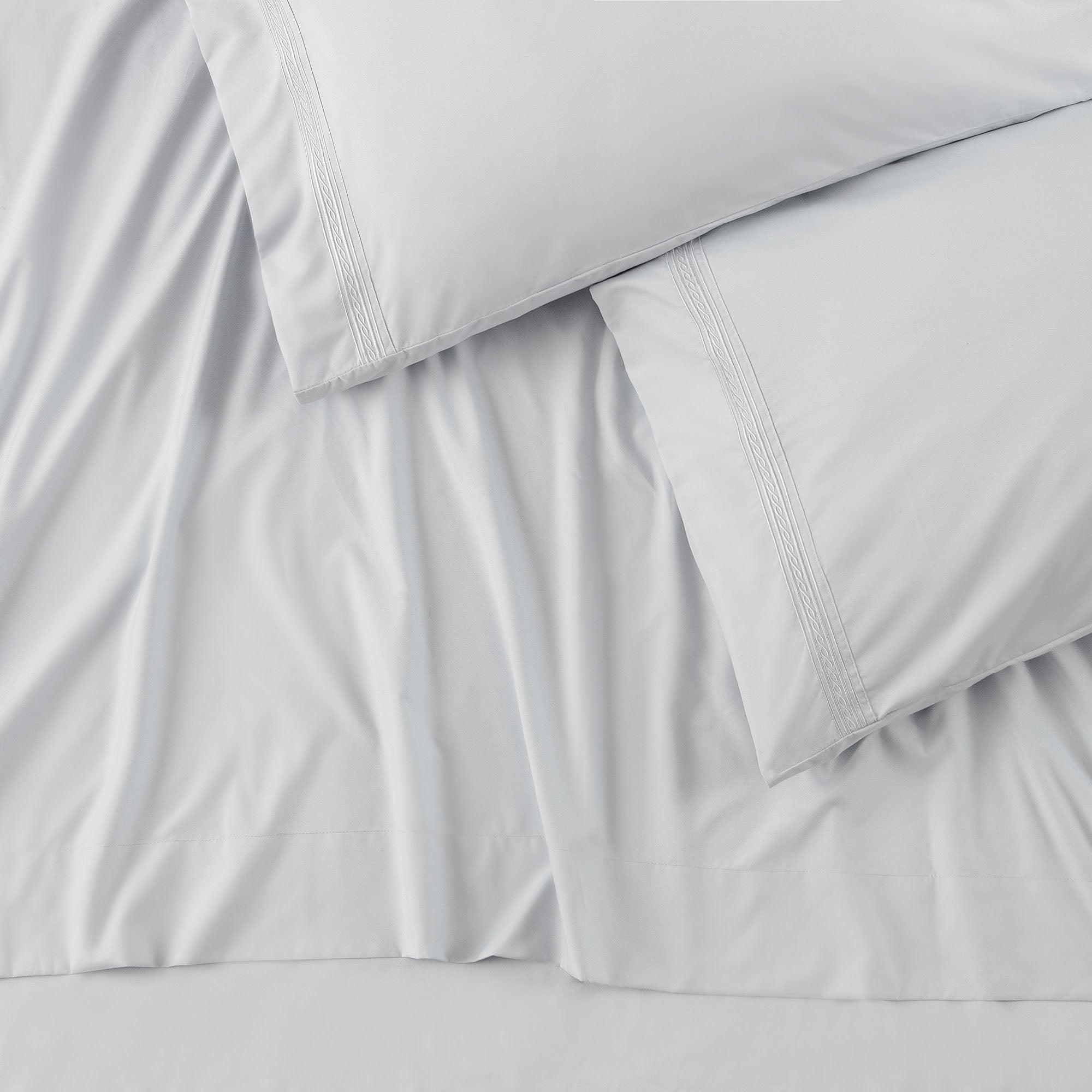 Solid Embroidered Sheets Set-Tolkye