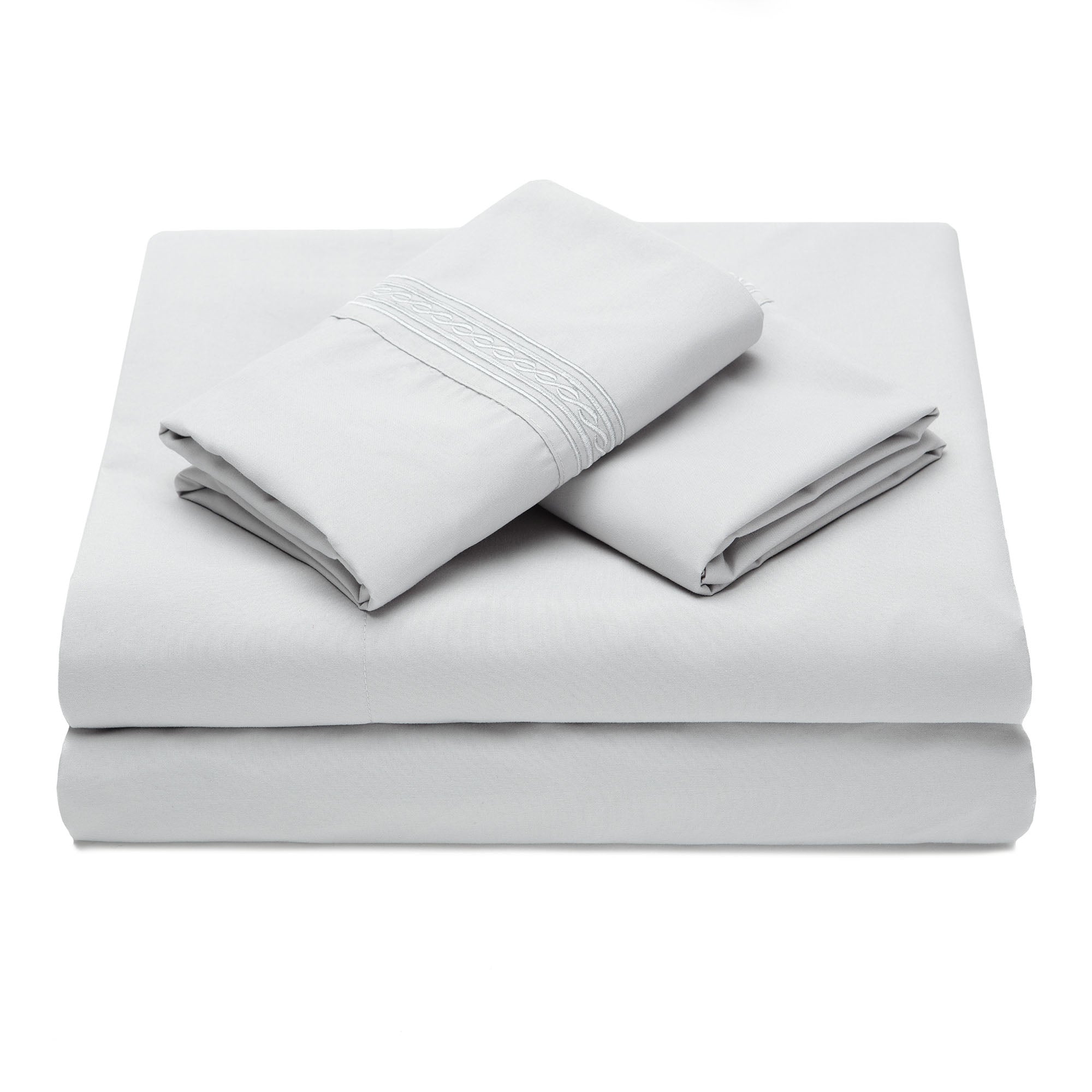Solid Embroidered Sheets Set-Tolkye