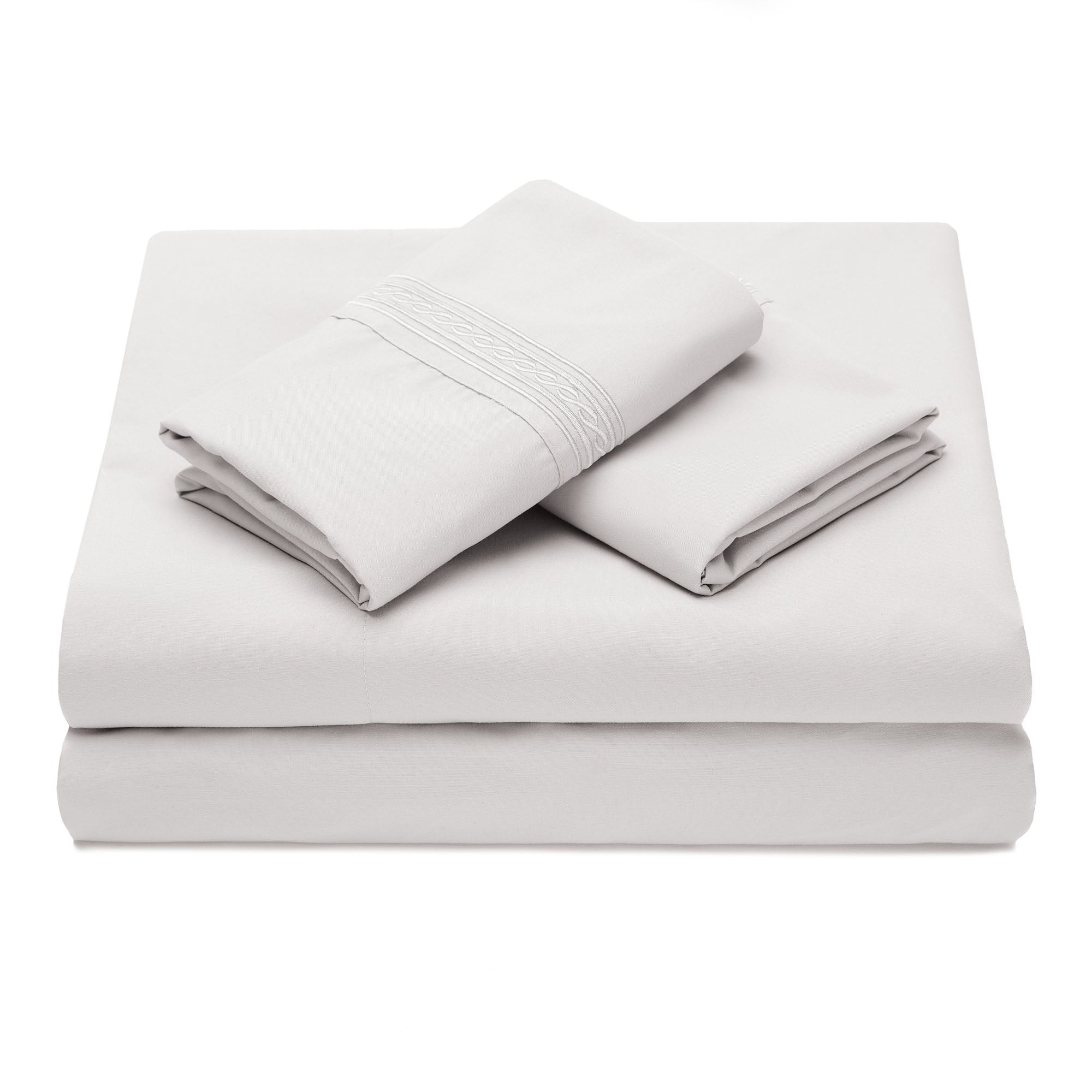 Solid Embroidered Sheets Set-Tolkye