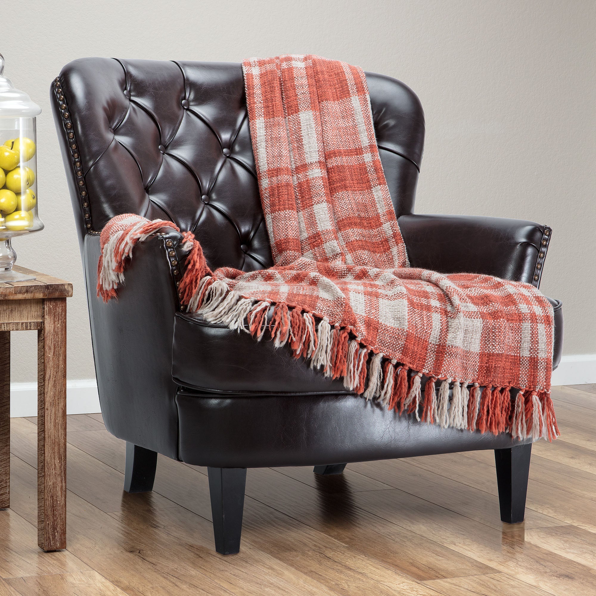 Farmhouse Plaid Throw Blanket-Tolkye