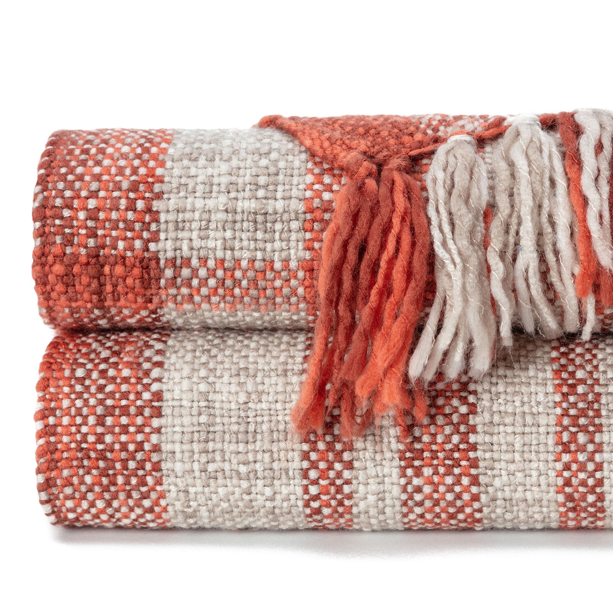 Farmhouse Plaid Throw Blanket-Tolkye