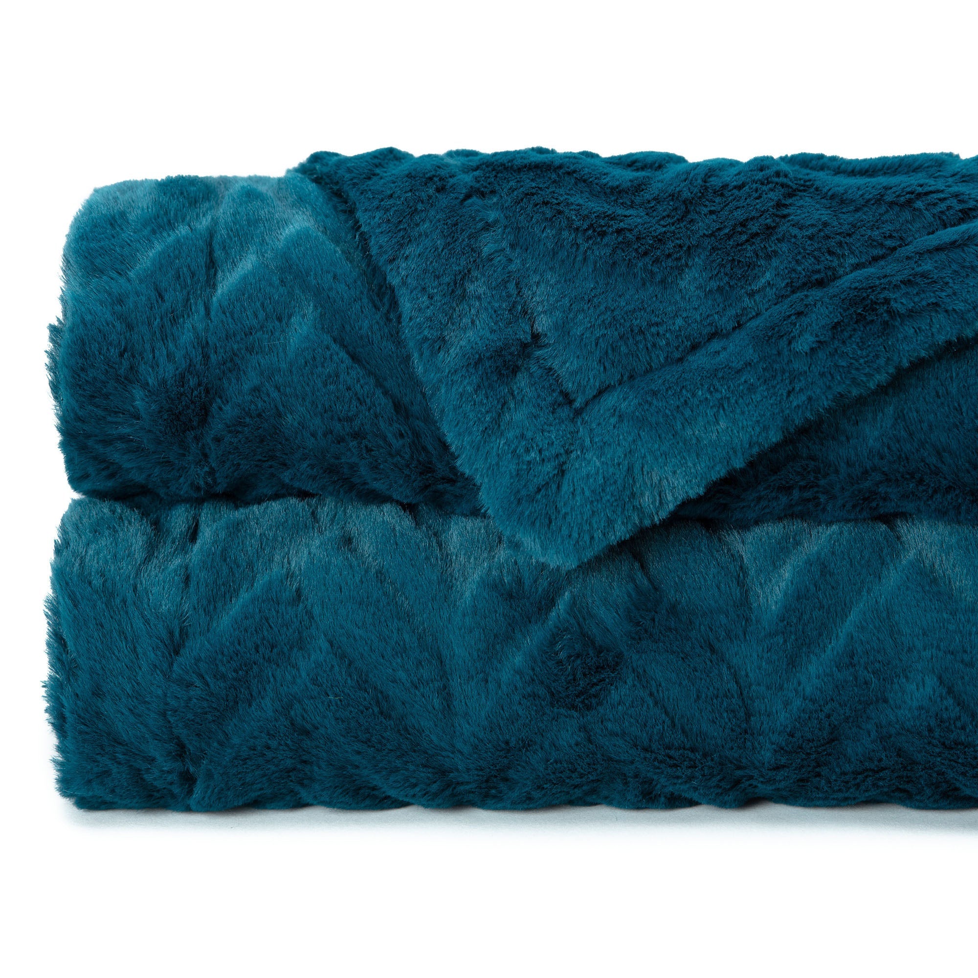 Embossed Faux Fur Throw Blanket-Tolkye