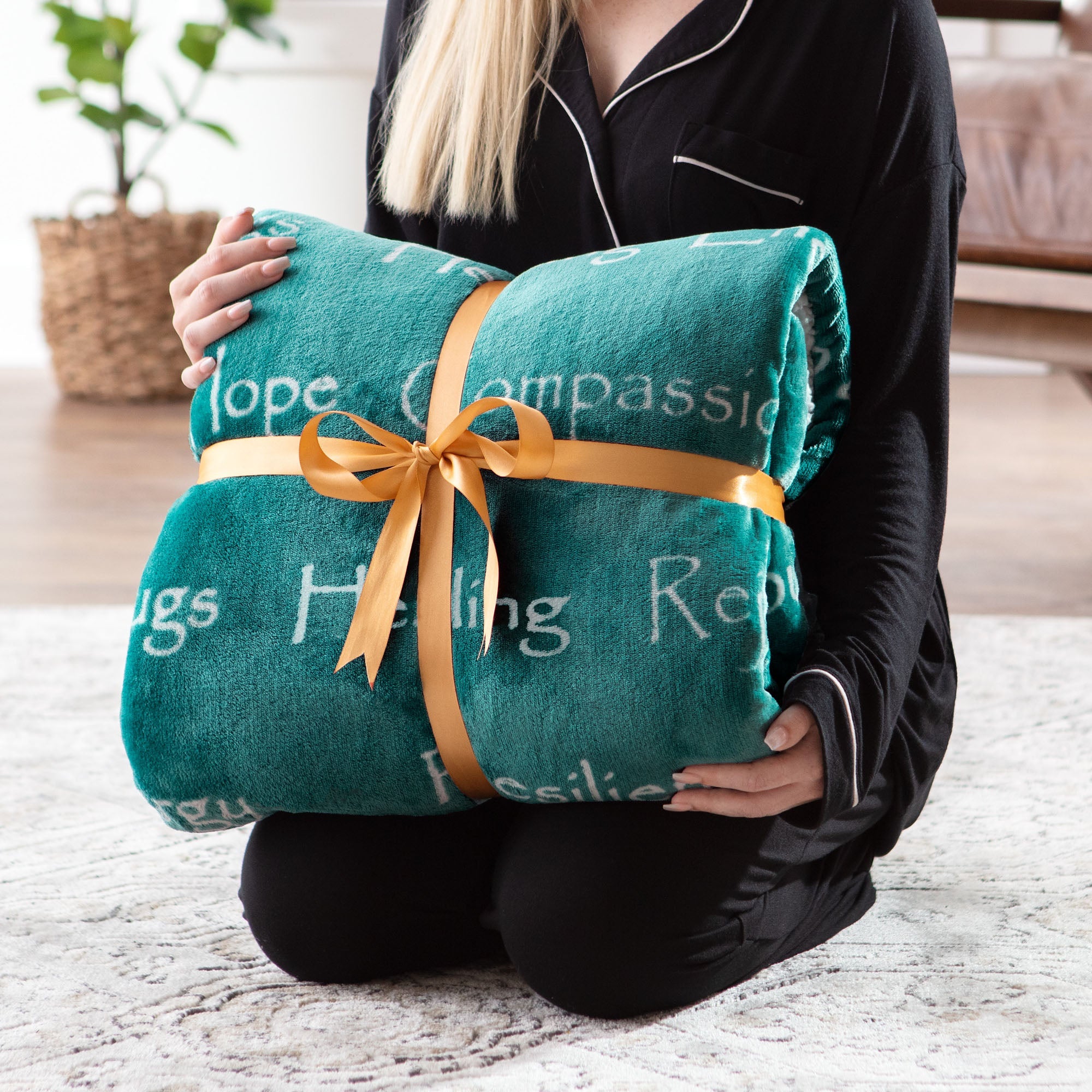 Gift Faux Fur Comfort Words Throw Blanket-Tolkye